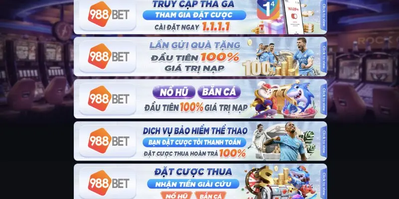 Áp dụng các chương trình khuyến mãi 988Bet