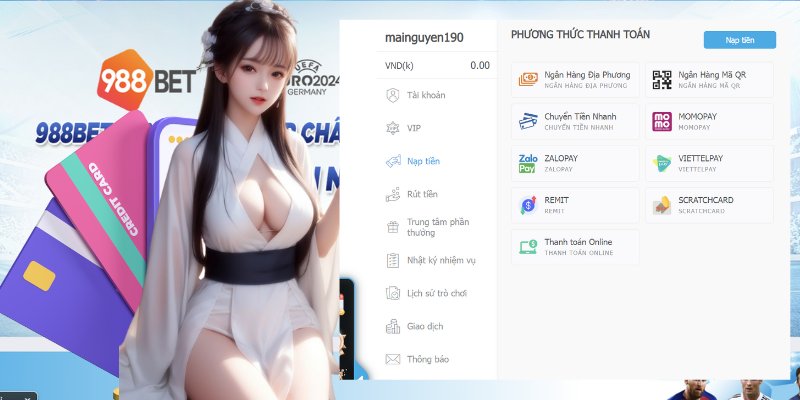 Những điều lưu ý khi nạp tiền 988Bet